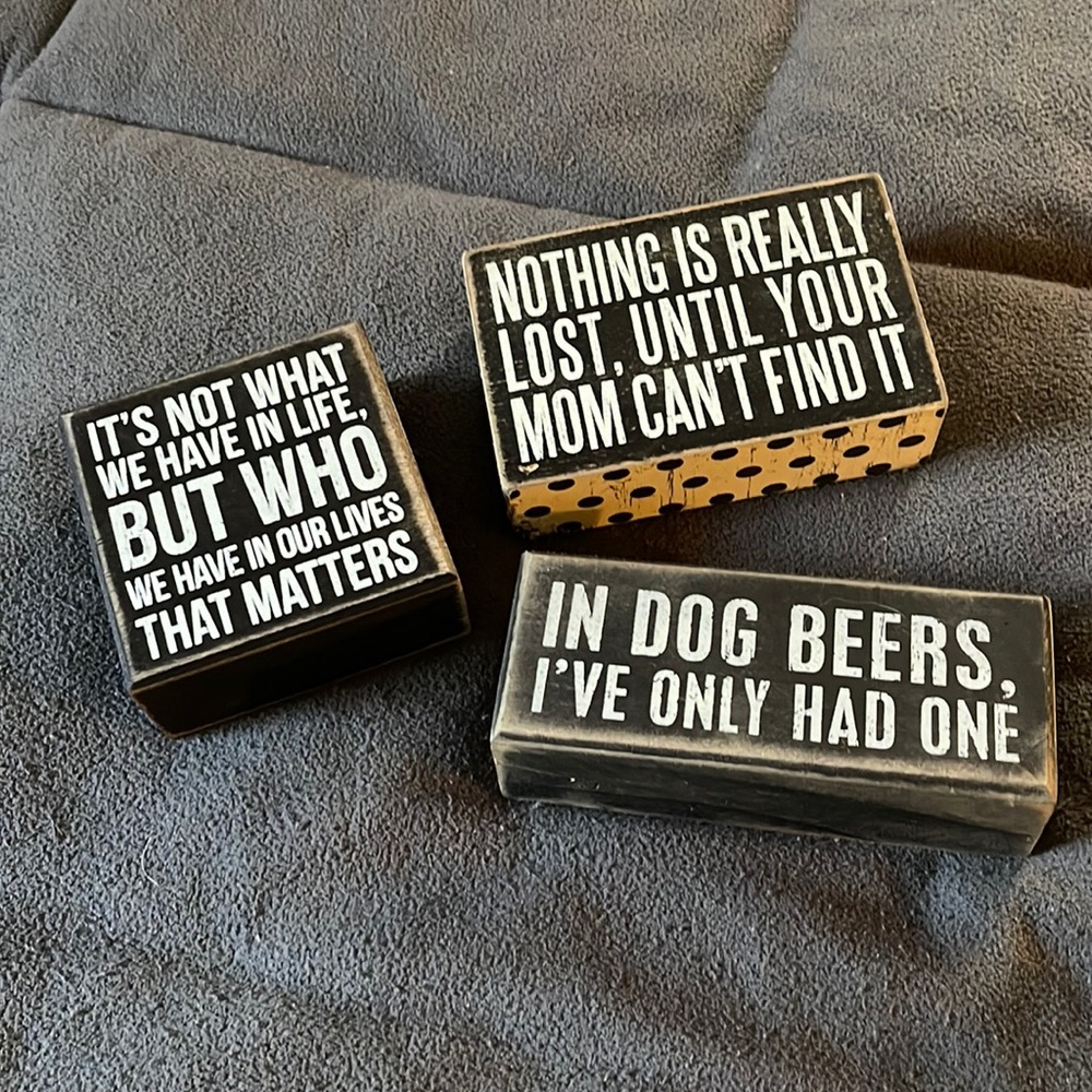 Cute  group of decorative blocks signs